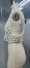 Exquisito top corto de crochet bordado con perlas HECHO A MANO