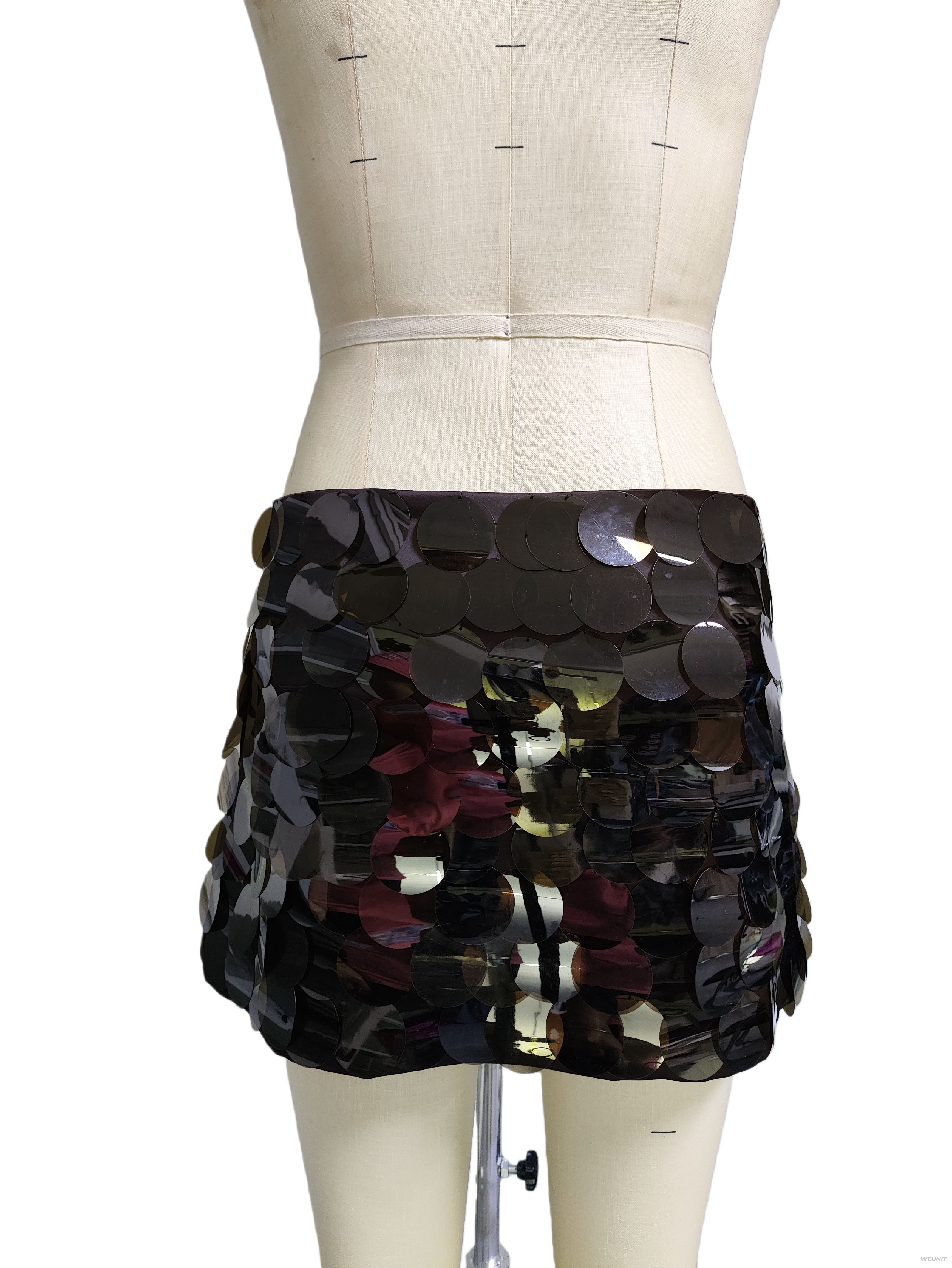 Minifalda con adornos de lentejuelas para mujer