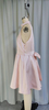 Minivestido evas&eacute; con cuello halter rosa