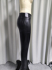Leggings ajustados de piel sint&eacute;tica para mujer con cremalleras delanteras
