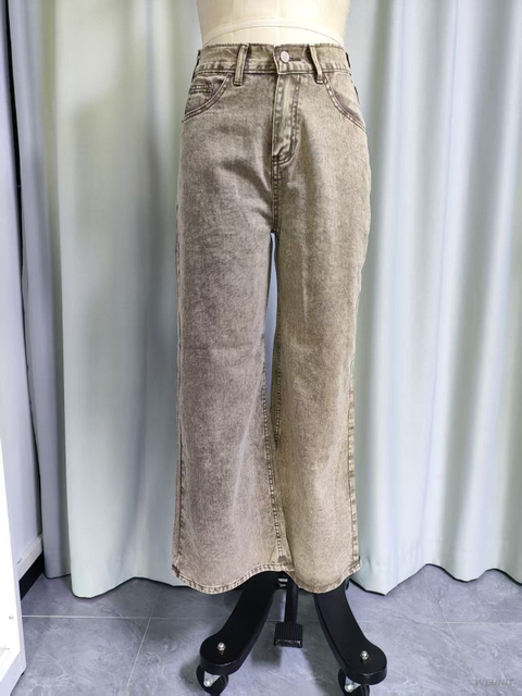 Vintage - Vaqueros de mezclilla de pierna ancha estilo