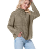 Su&eacute;ter de encaje con cuello en V para mujer, jers&eacute;is informales, Tops ajustados de manga larga, ropa de estilo elegante, prendas de punto b&aacute;sicas para mujer, Oto&ntilde;o Invierno 2025