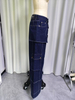 Pantalones anchos de mezclilla cargo de cintura alta